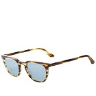 Moscot Tatah Sunglasses in Bamboo/Blue