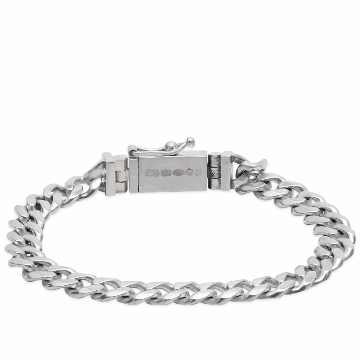 Serge DeNimes Men's 8mm Curb Bracelet in Sterling Silver