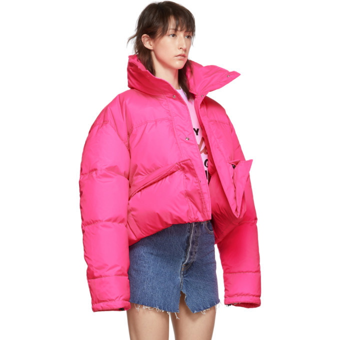 VETEMENTS Pink Down Puffer Jacket Vetements