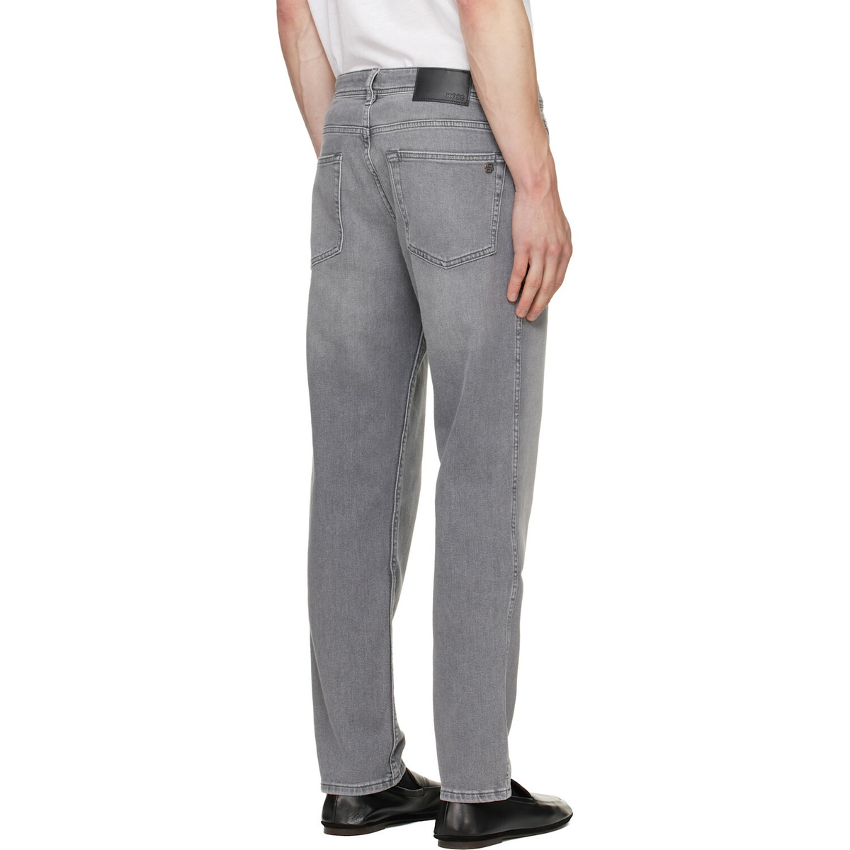 BOSS Gray Maine Regular-Fit Comfort-Stretch Jeans