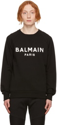 Balmain Black Logo Print Sweatshirt