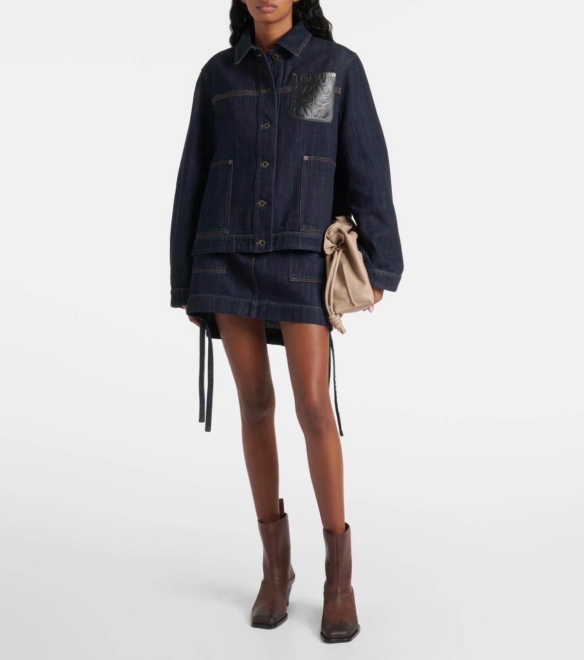 Loewe Onda 45 leather booties Loewe