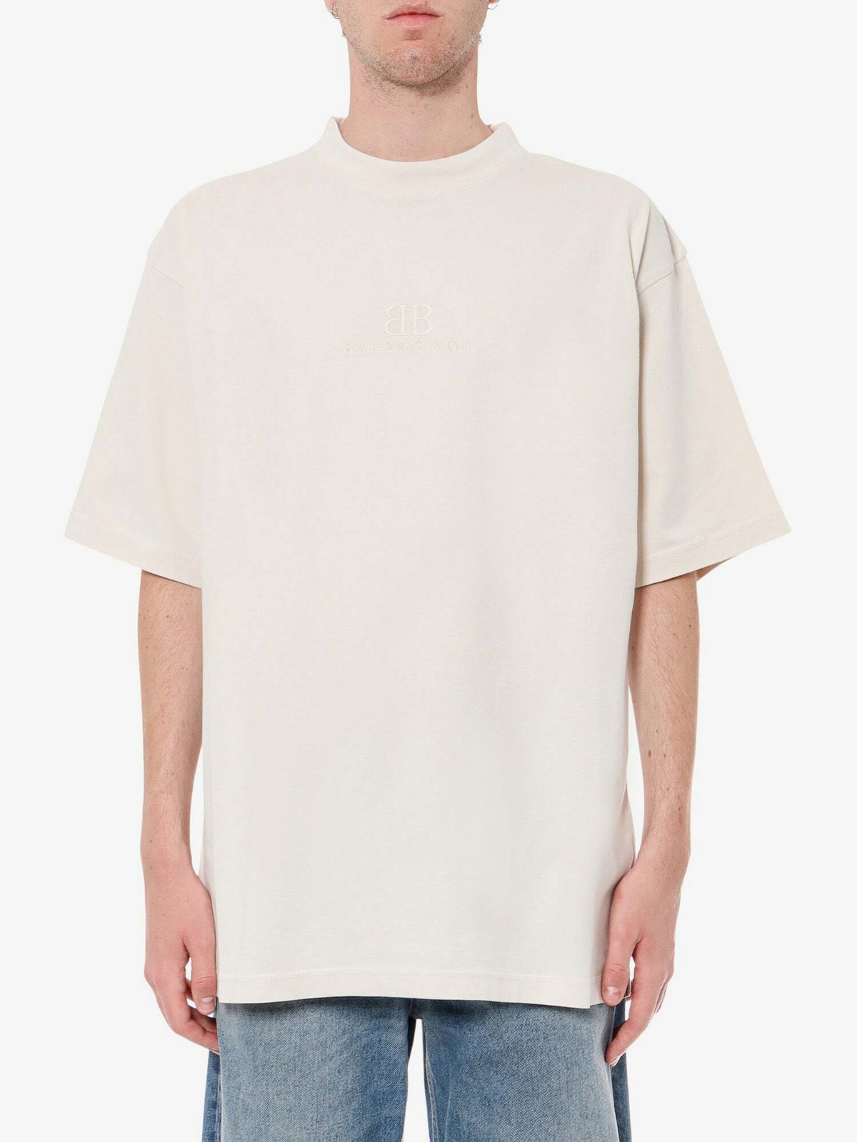 Balenciaga T Shirt Beige Mens Balenciaga