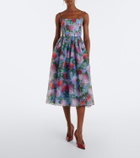 Carolina Herrera Floral silk crêpe cocktail dress