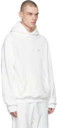 Advisory Board Crystals White Cotton Hoodie