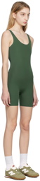 Girlfriend Collective Green Bike Unitard