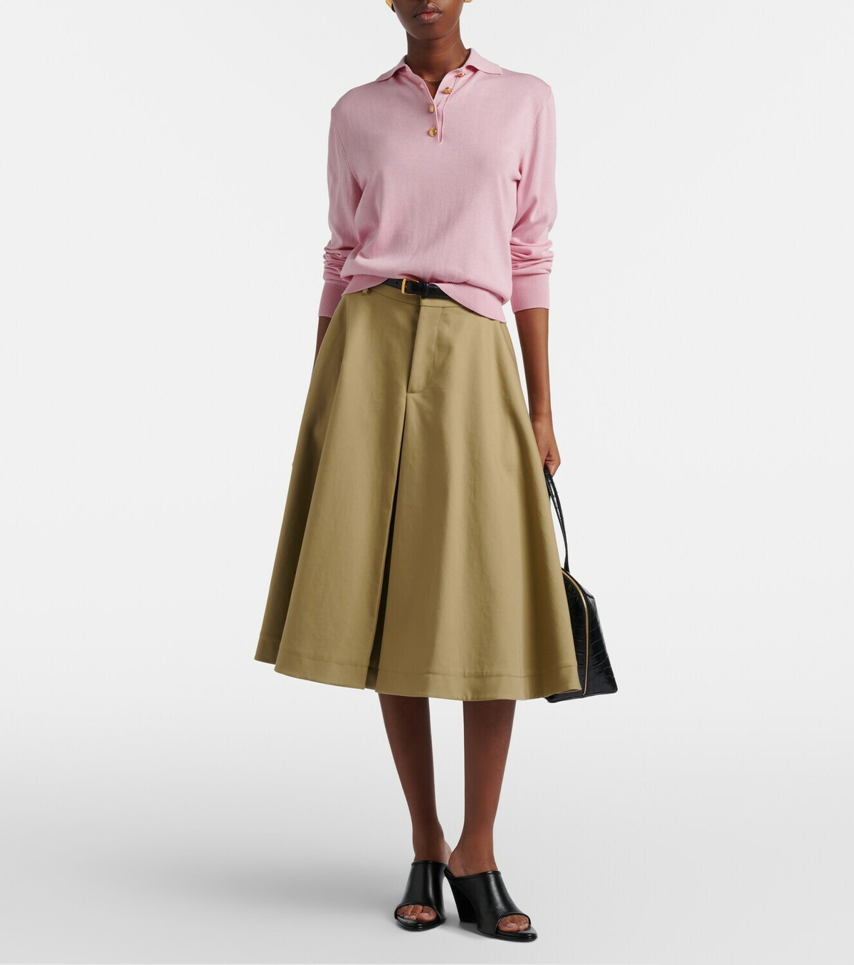 Blazé Milano Alegria silk and cotton polo sweater