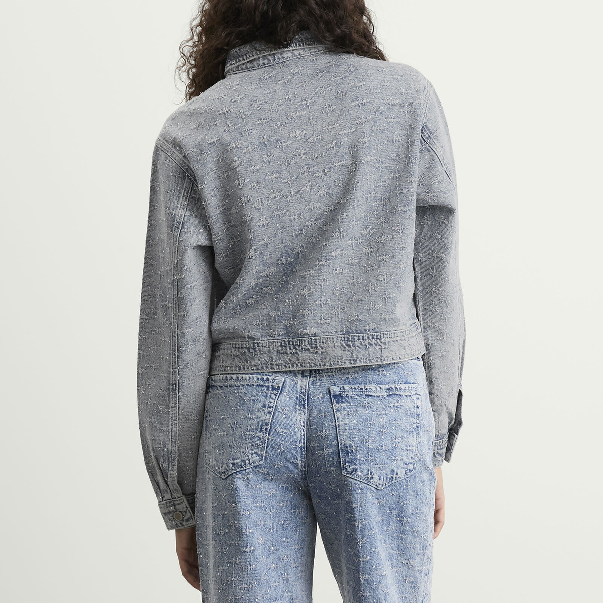 Good American Women's Crystal Denim Jacket in Indigo