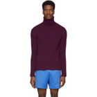 AMI Alexandre Mattiussi Purple Alpaca Turtleneck