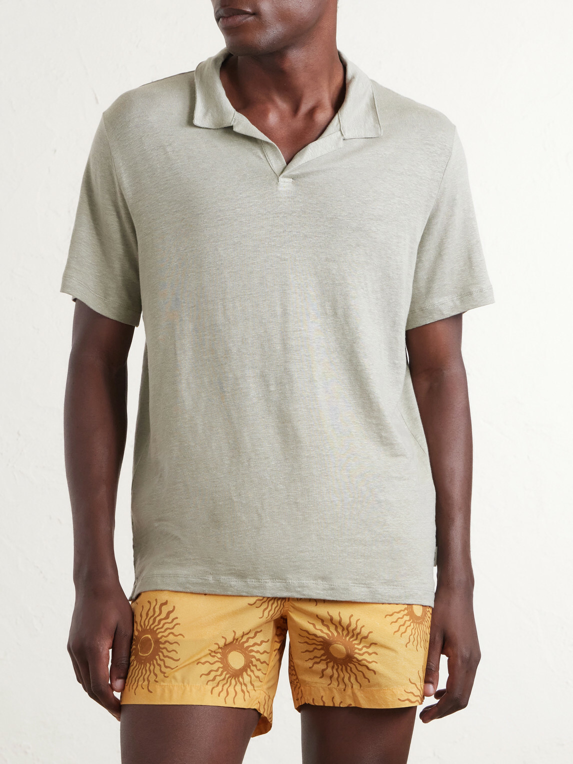 Onia - Shaun Linen-Blend Polo Shirt - Green