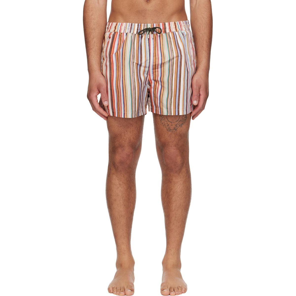 Paul Smith Multicolor 'Painted Signature Stripe' Swim Shorts