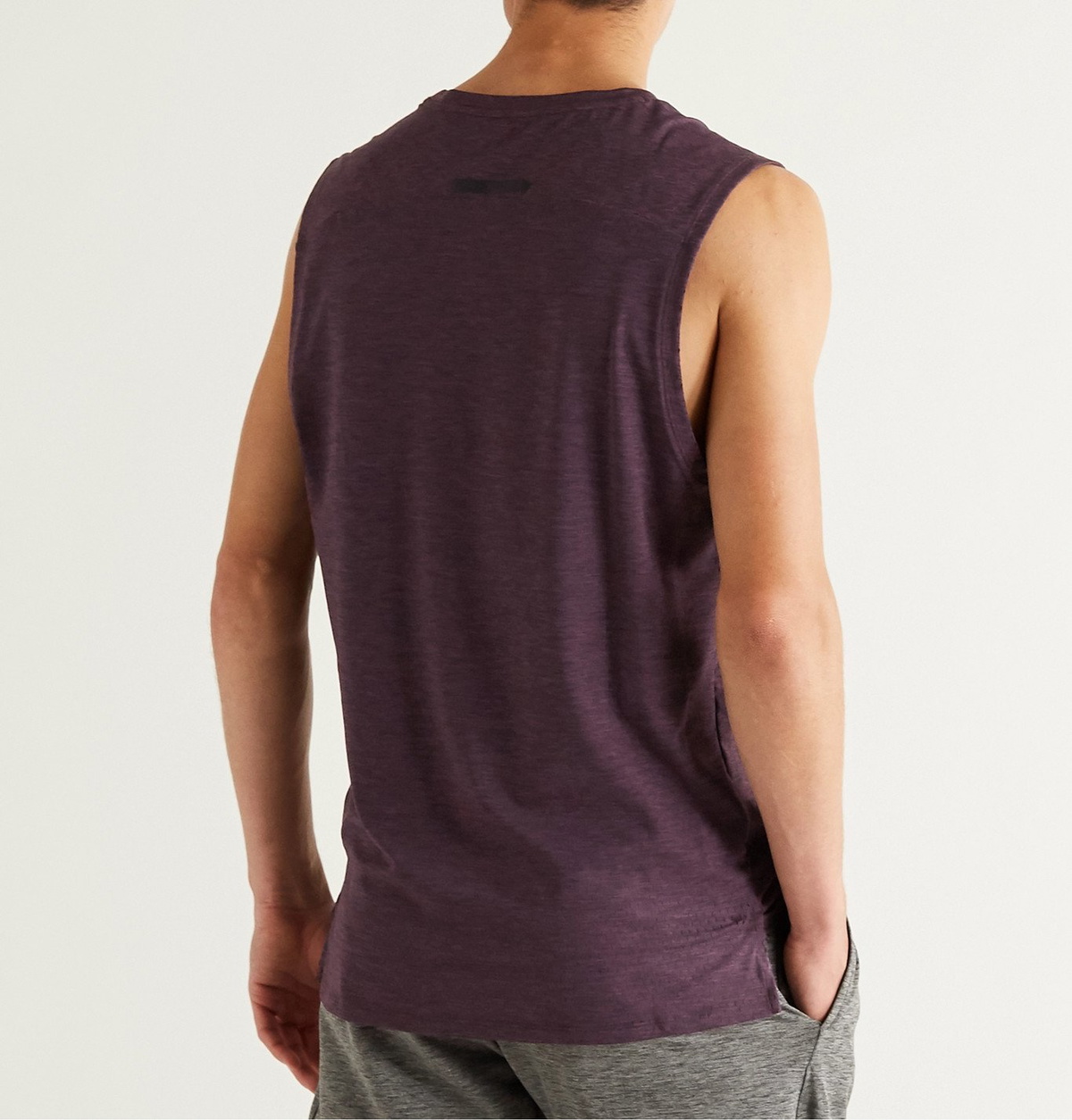 2XU - XCTRL Mélange Stretch-Jersey Tank Top - Burgundy