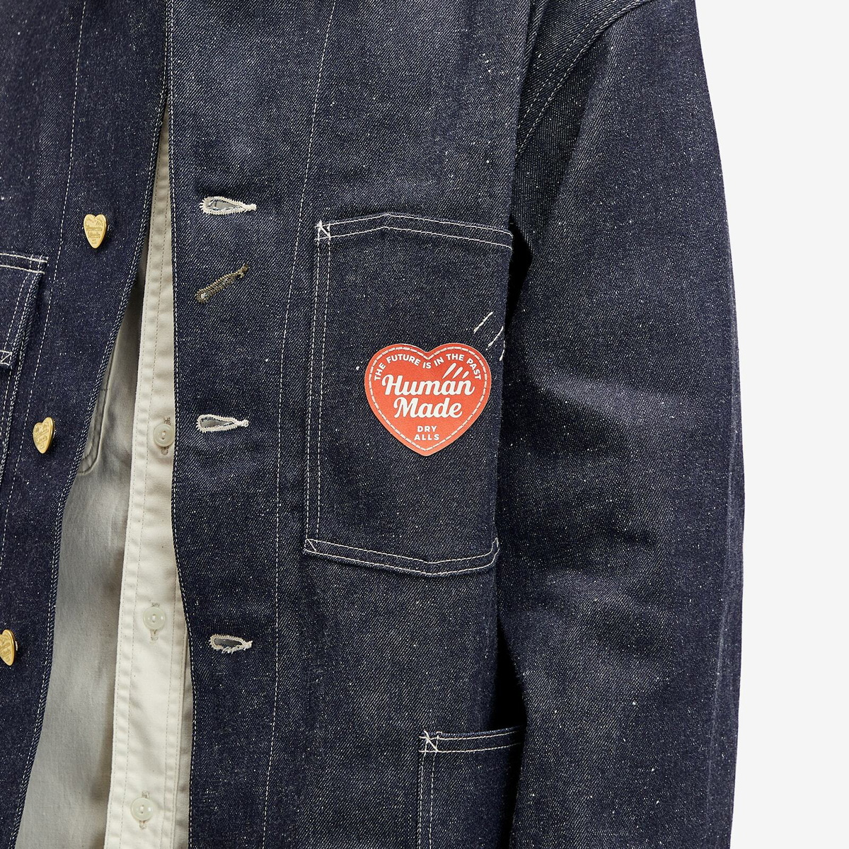 【古着】Human Made Denim Coverall Jacket (L) Human Made Men's Denim coverall jacket in Indigo Human Made