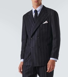 Kiton Chalk stripe wool and cashmere suit