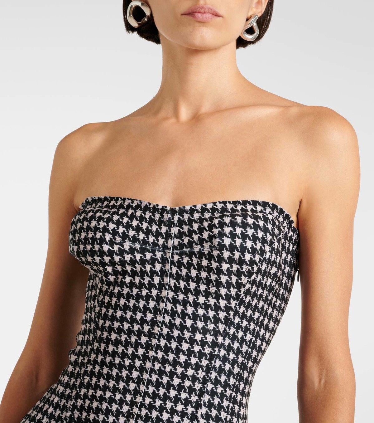 NORMA KAMALI ノーマカマリ ワンピース Houndstooth gown976704 HOUNDSTOOTH – Norma Kamali