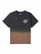 Lost Daze - Logo-Print Ombré Cotton-Jersey T-Shirt - Gray