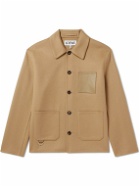 LOEWE - Leather-Trimmed Wool and Cashmere Jacket - Brown
