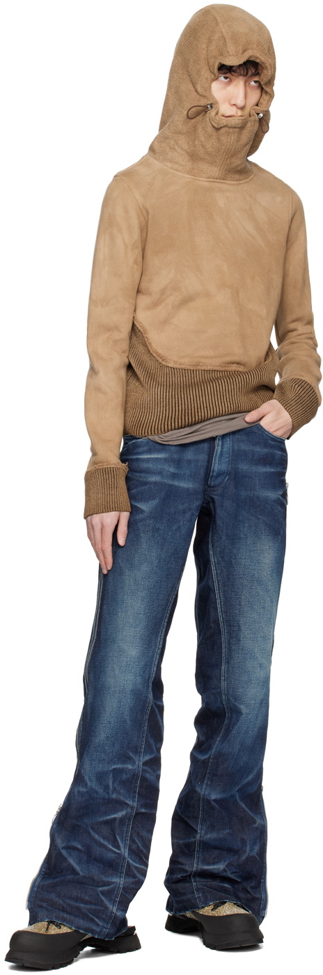 Charlie Constantinou Brown Hybrid Hoodie