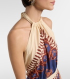 Johanna Ortiz Printed cotton minidress