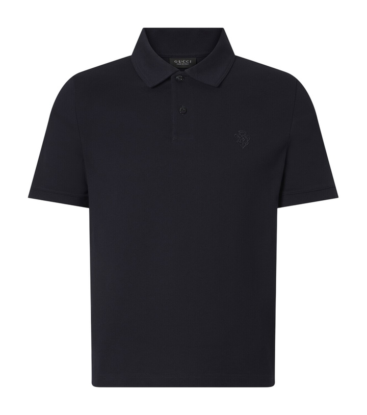 Photo: Gucci Logo cotton piqué polo shirt