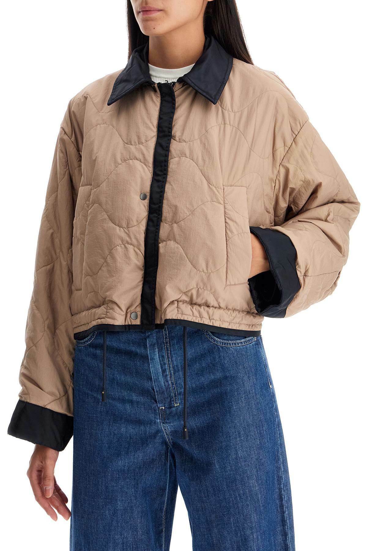 【関税＆送料込み】Max Mara Reversible Jacket Sand And Blue WEEKEND MAX MARA reversible cropped bomber jacket Blue