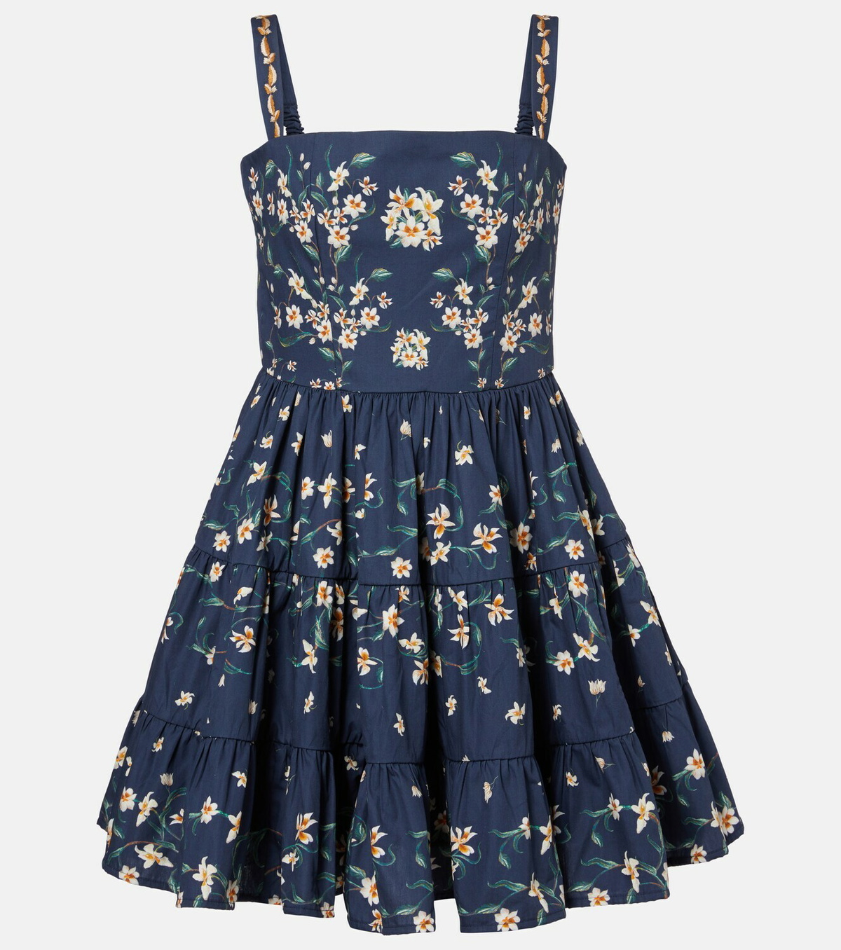 Agua by Agua Bendita Lima floral cotton minidress
