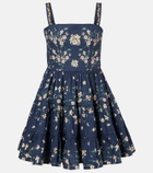 Agua by Agua Bendita Lima floral cotton minidress