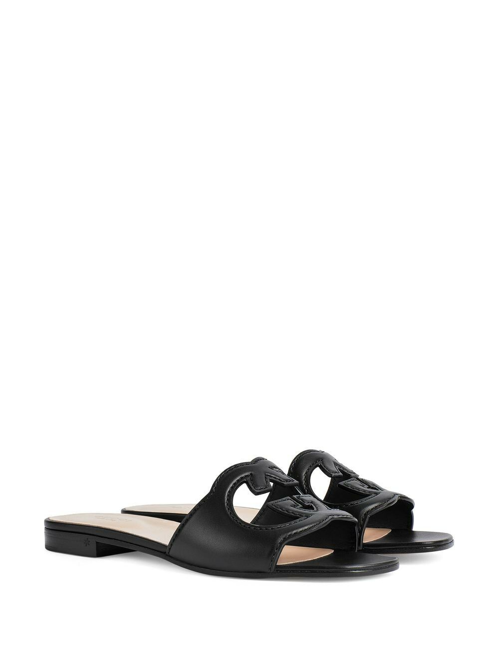 Gucci Moritz Gg Supreme Flat Sandals in Grey | Lyst UK