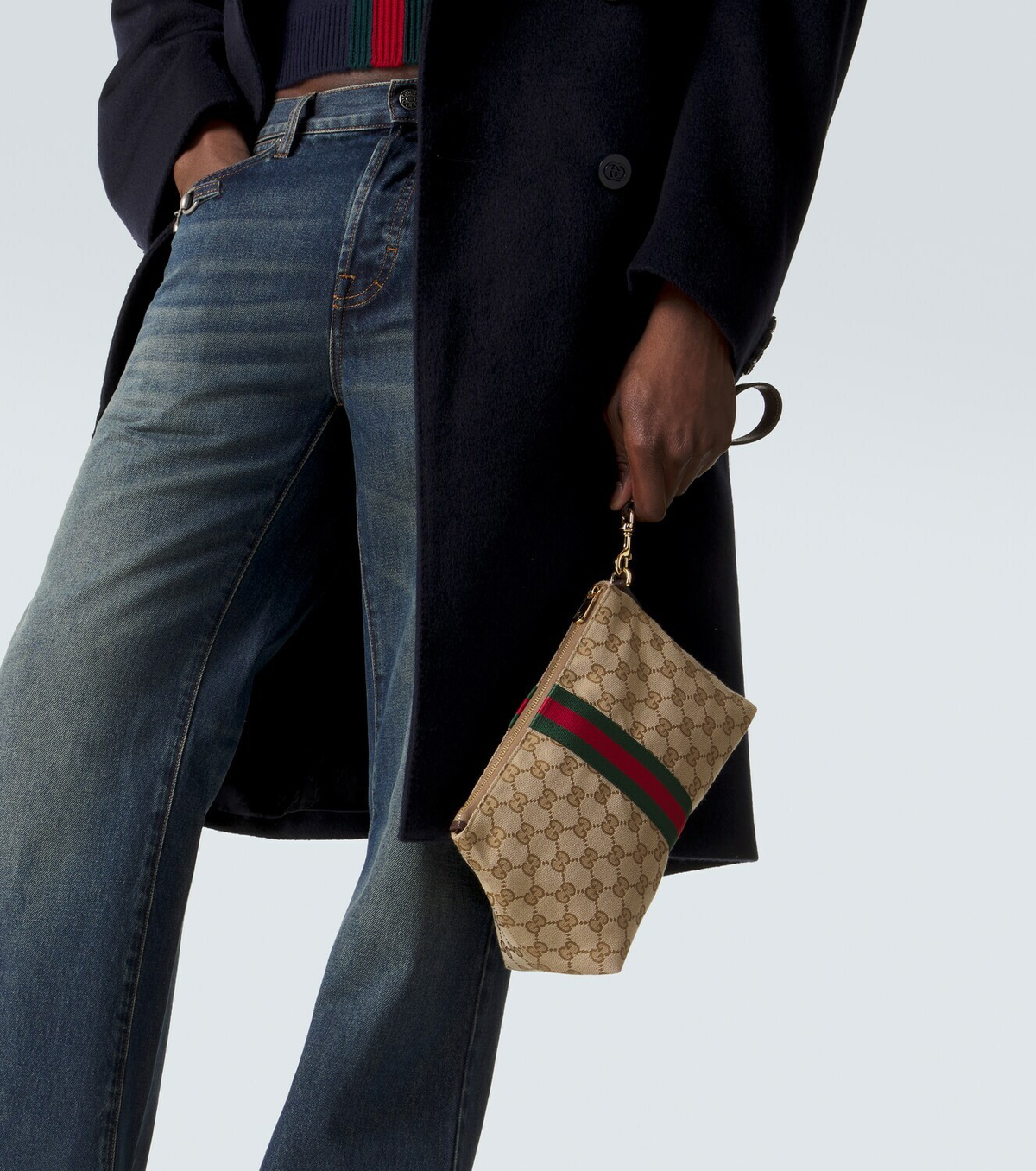 Gucci GG Canvas Small pouch with strap Gucci