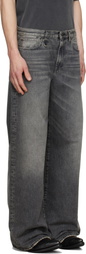 R13 Gray D'Arcy Loose Jeans