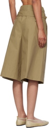 Simone Rocha Beige Wide Leg Multi Belt Loop Shorts