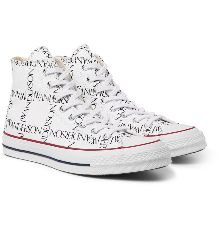 Photo: Converse - JW Anderson 1970s Chuck Taylor All Star Logo-Printed Canvas High-Top Sneakers - Men - White