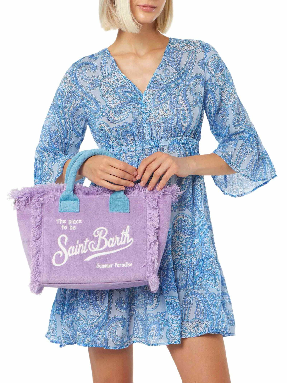 MC2 Saint Barth Lilac Terry Colette Sponge Handbag