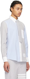 Thom Browne Blue & Gray Funmix Shirt