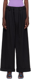 Meryll Rogge Black Sweatshirt Drawstring Chino Lounge Pants