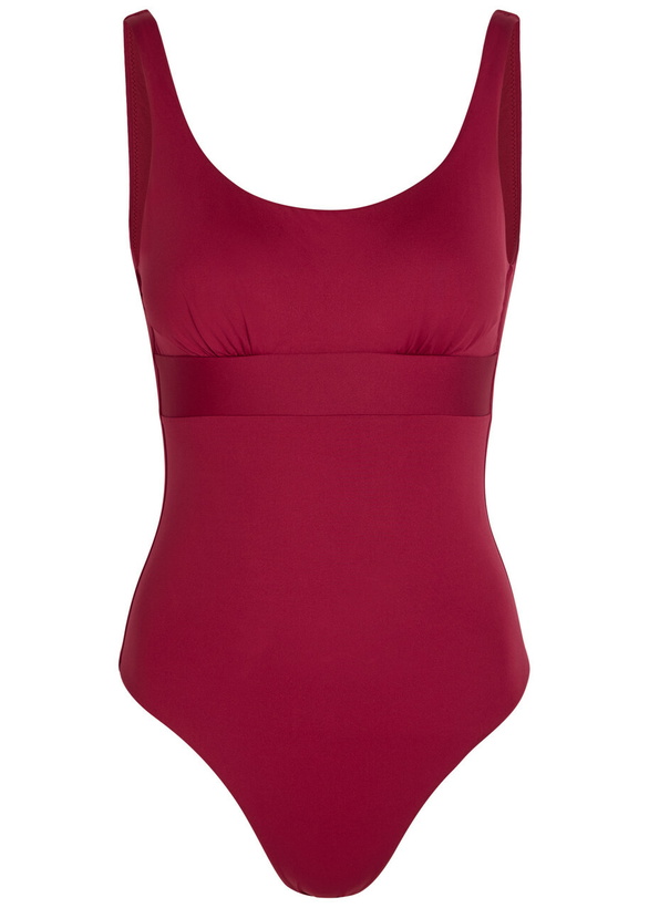 Photo: Max Mara Camilla Scoop-neck Swimsuit Burgundy