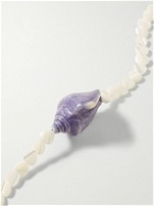Acne Studios - Asteko Silver-Tone, Mother-of-Pearl and Enamel Necklace
