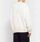 Maison Margiela - Logo-Embroidered Loopback Cotton-Jersey Sweatshirt - White