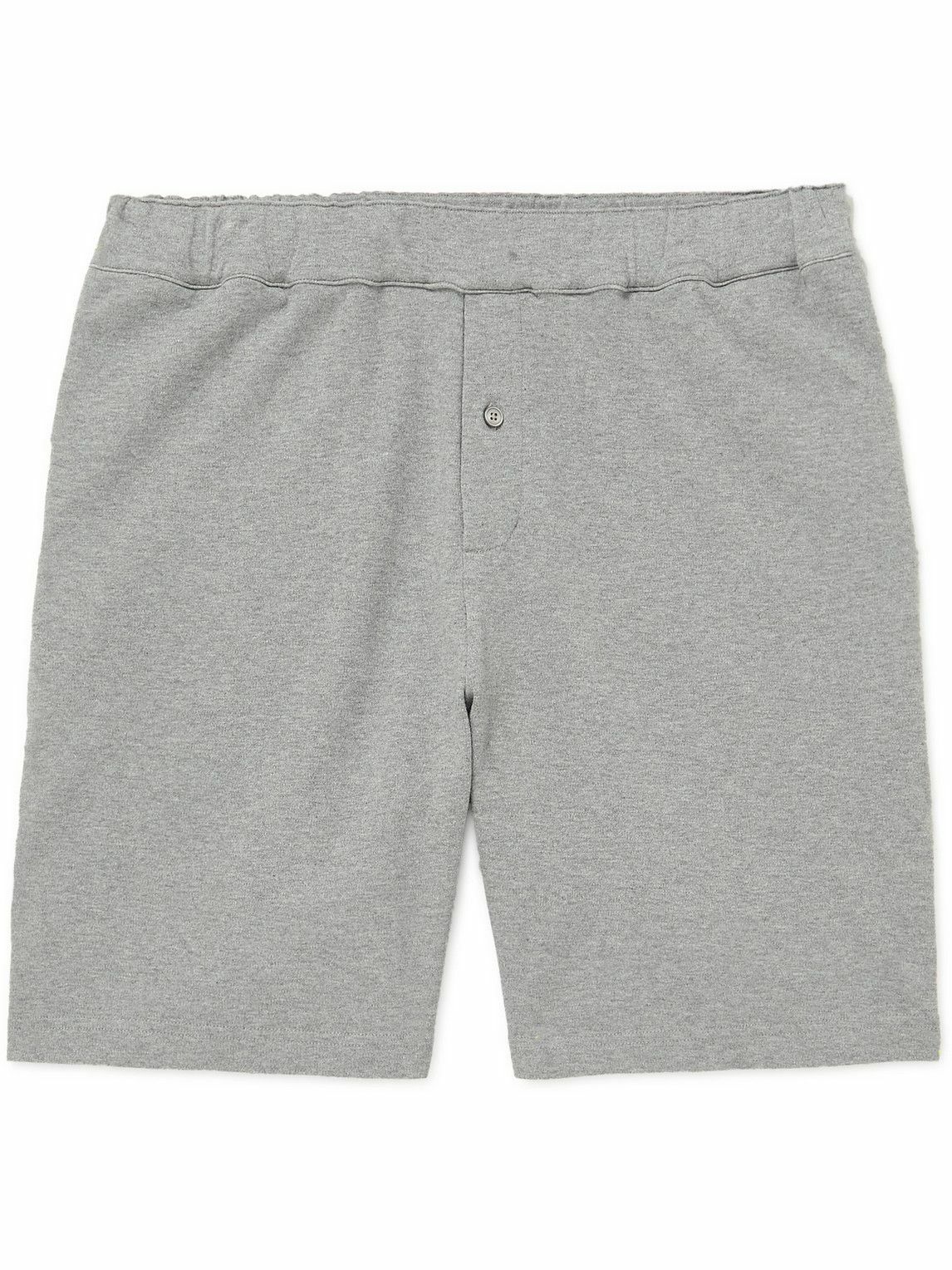 Mr P. - Cotton-Jersey Pyjama Shorts - Gray