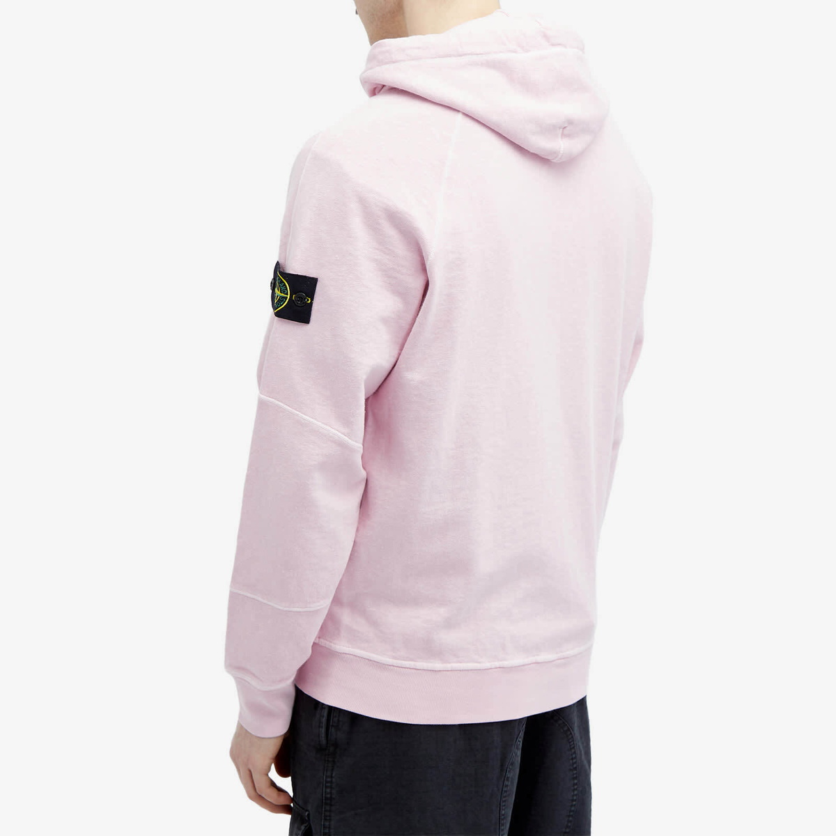 Stone Island Men's Garment Dyed Malfile Zip Hoodie in Pink
