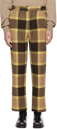 Bode Brown Charleston Plaid Trousers