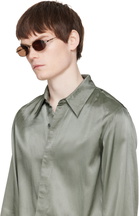 Gucci Gold Oval Frame Sunglasses