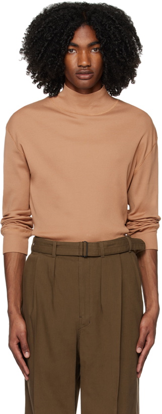 Photo: LEMAIRE Beige High Roll Turtleneck