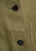 Arma Emy Panelled Leather Jacket Sage