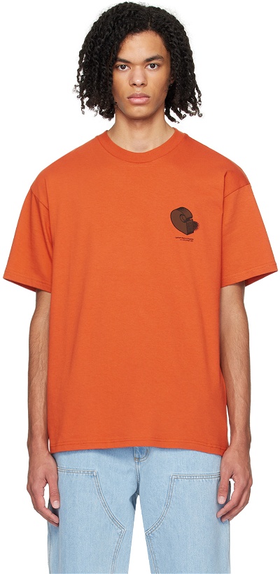Photo: Carhartt Work In Progress Orange Diagram C T-Shirt