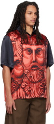 Versace Red & Black 'La Maschera' Shirt