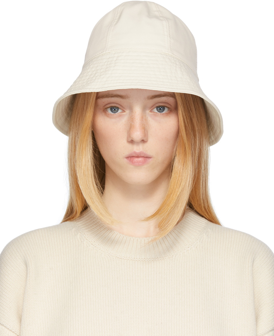 Jil Sander Off-White Canvas Bucket Hat Jil Sander