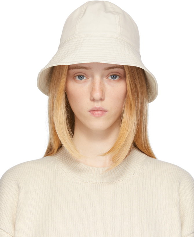 Photo: Jil Sander Off-White Canvas Bucket Hat