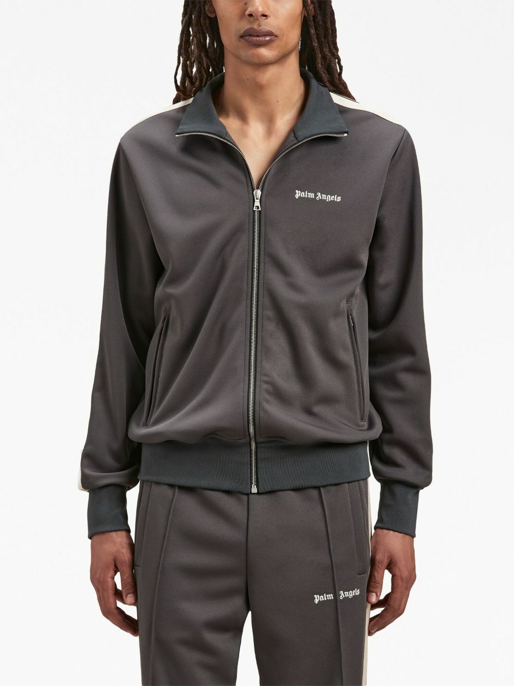 【関税込み】Palm Angels グレー モノグラム トラックジャケット PALM ANGELS - Classic Track Jacket Palm Angels