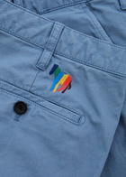 PS Paul Smith Zebra-embroidered Stretch-cotton Chinos Blue